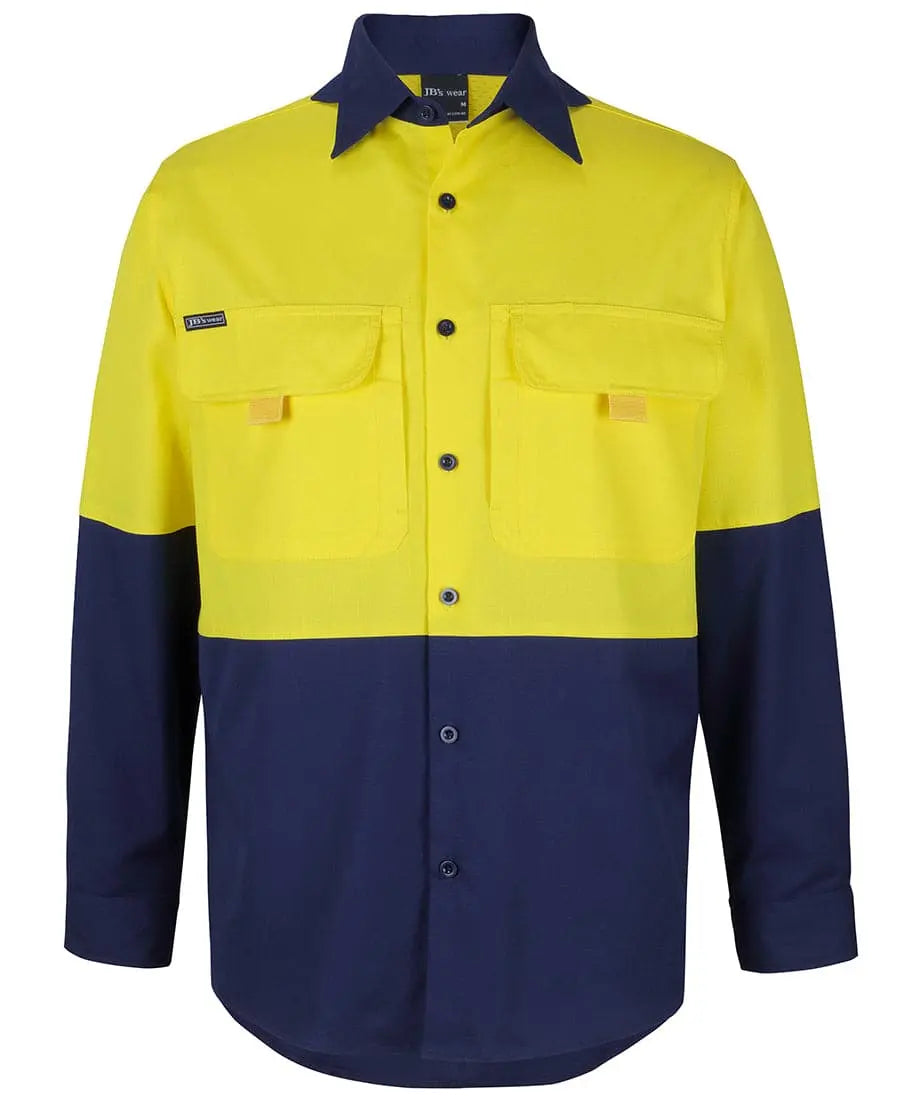 Hi Vis Ripstop L/s Fishing Shirt 6HNRL Metro Workwear.